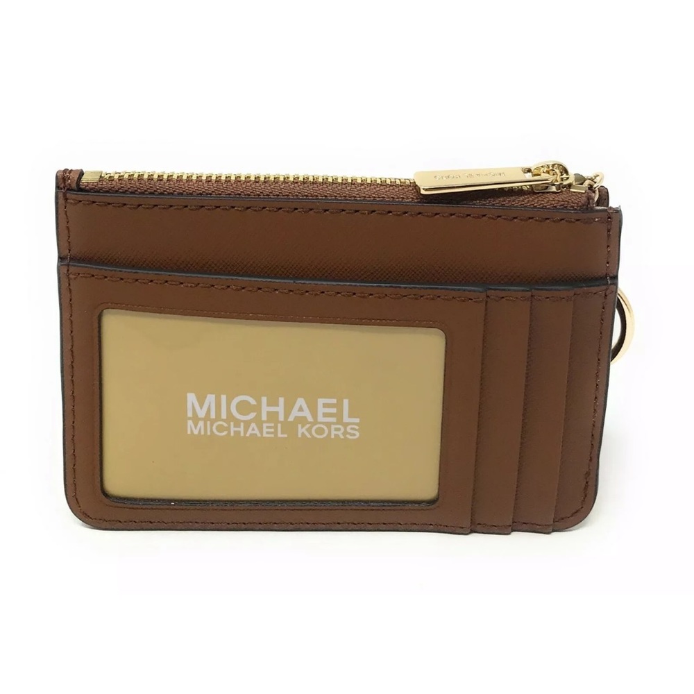 Michael Kors Jet Set Travel Small Leather Top Zip Coin Pouch With ID - Picture 2 of 16